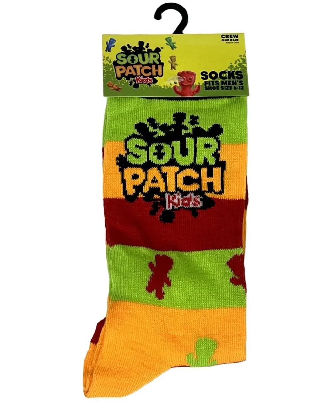 Sour Patch Kids Crew Socks Men's Size 6-12 NWT